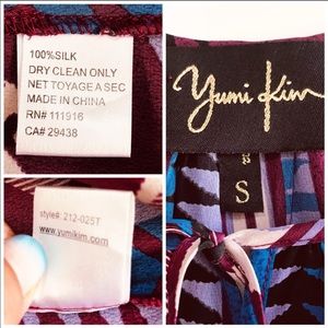 Yumi Kim silk Joey geometric print blouse size S